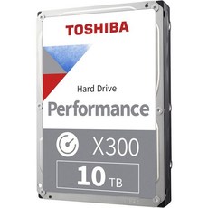 도시바 X300 10TB 퍼포먼스 게이밍 3.5인치 내장 하드 드라이브 CMR SATA 6GBs 7200RPM 256MB 캐시 HDWR11AXZSTA, 10 TB, Performance Desktop_Hard Drive - 도시바x300