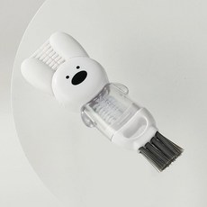 다기능 병 청소 브러시 갭 클리너 토끼 모양 컵 세척 도구, 1개