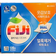 LG생활건강 FIJI 피지 물에 녹는 시트세제 120매, 1매입, 105개