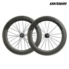  언노운 SL-80 픽시 카본 휠 80mm 앞뒤 셋트 자전거 바퀴 블랙 화이트, Black Decal(Matt), 1개 