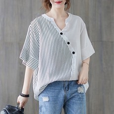 메이시스 봄여름 블라우스 셔츠 앵글버튼BL