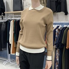 르샵 르샵 카라배색 니트 풀오버 LKBKP617A