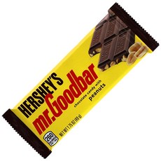 Hersheys 허쉬 Mr Goodbar 피넛 땅콩 밀크 초콜릿 비스킷 바 스낵 49g 5팩, 5개