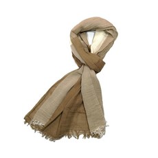 Shanlin 남녀공용 면 리넨 스카프 격자무늬-라이트 블루 74.8\"x35.4\" (190x90cm), 3clr-beige-gw, 1개