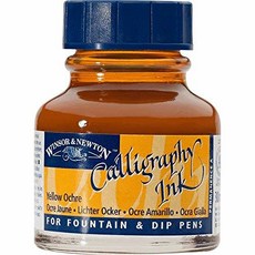 Winsor & Newton Calligraphy Ink Bottle 30ml Yellow Ochre, 상세내용참조