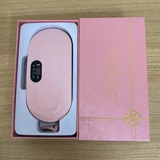스마트 온열 패드 궁전 벨트 허리 아픔 완화 복부 진동 마사지기, 2.핑크 위드 박스