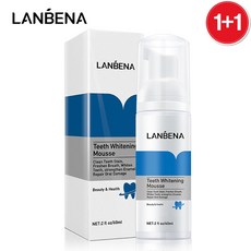 LANBENA 티스 화이트닝 무스 60ml, 2개