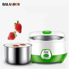 전기 미니 요구르트 메이커 자동 다기능 가정용 쌀 와인 DIY 및 낫토 발효 기계 220V 1L, 03 green_01 EU