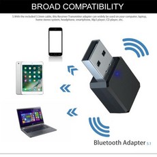 KN318 블루투스 5.1 오디오 수신기 듀얼 출력 AUX USB 스테레오 자동차 핸즈프리 통화 무선 어댑터, 한개옵션0, 1개