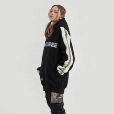 엔쓰리 2223 NNN LINE STYLE HOOD BLACK/IVORY 스노우 보드복 후드 후디