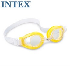 INTEX PLAY 고글 소년과 소녀 수영 고글 다이빙 안경 아기 수영 안경 다이빙 안경 소개 3-8 세 노란색