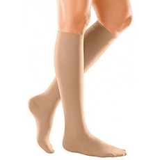 medi Duomed Soft (BS CCL 1) 무릎 폐쇄 발가락 베이지 색 밑의 압축 스타킹, One Color