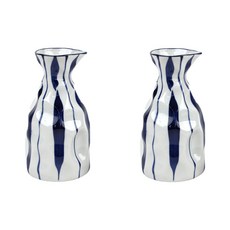 일본풍 나뭇잎 도자기 독구리 사케 전통주 도쿠리 술병 350ml 2P세트, 2개