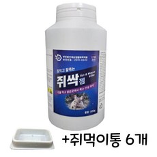 쥐약 쥐싹젬 500g+쥐먹이통6개, 쥐싹젬500g, 1세트