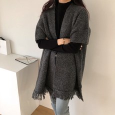 러브어텀 루즈핏 로망스 숄 가디건 여성 니트