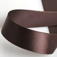 고밀도 단면 리본 공단 리본 포장 선물 리본 도매 10mm 45미터 1롤, 53 - 밤색