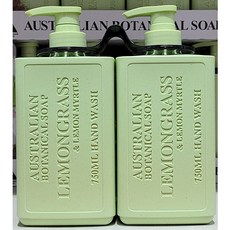 AUSTRALIAN BOTANICALSOAP 오스트레일리안 보태니컬 솝 레몬그라스&레몬머틀 핸드워시 750ml X 2개 (원산지 : 호주)