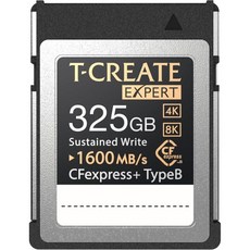 TEAMGROUP TCreate Expert 512GB CFexpress 2.0 Type B XQD 카드 R1800MBs W1500MBs DSLR TTCCFX512GCFX2B0, 325GB, CFexpress Plus Type B, 1개