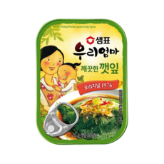 샘표 우리엄마 깨끗한깻잎 장아찌 간편반찬 70g x 8개