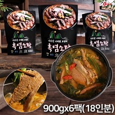 지리산 흑염소탕 9인분/18인분 사계절 보양식 흑염소 고기 전골 염소탕, 900g, 6팩