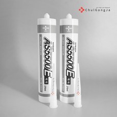 수성 실리콘 실란트 오공 AS5500E 도배용 백색 1박스(25개), 2개