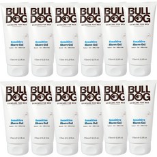 불독스킨케어 센시티브 쉐이브 젤 175ml 12팩 Bulldog Sensitive Shave Gel, 12개