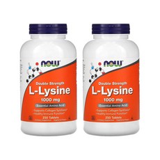 나우푸드 L 라이신 1000mg 타블렛 250개 X2병 엘 라이신 필수아미노산, 250정, 2개