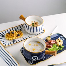[데코템 ]일본식 아침식사 1인식기세트, 네이비A타입