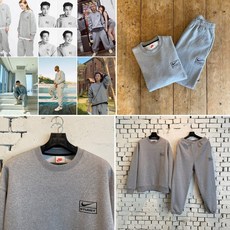 스투시 X 나이키 트레이닝 기모 셋업 맨투맨