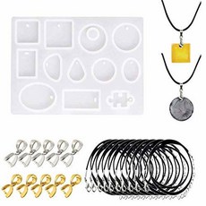 Woohome Silicone Mold 1 PCS 12 Cavity Geometry Pendant Jewelry/475709, 상세내용참조, 상세내용참조