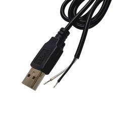 USB-A 커넥터 수타입 2선 전원 케이블 1M HAC4818