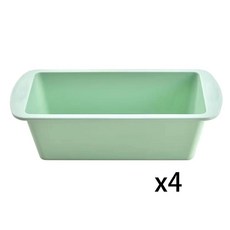 실리콘 몰드 캔디 토스트 직사각형 부활절 빵 주방 케이크 제빵기, 1개, 3.4Pc Green