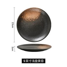 일식 플레이팅 접시 빈티지 초밥 원형 회접시, P, 1개