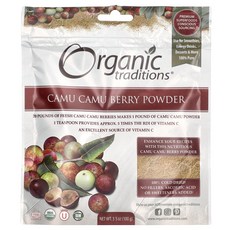 Organic Traditions 카무카무 베리 분말 100g(3.5oz), Organic Traditions 카무카무..., 100g, 1개