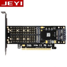 [해외] JEYI SK16 M.2 NVME SSD NGFF 에 PCIE3.0 X4 어댑터 M 키 B 키 MSATA INTERFACE CARD 지원 절 PCI EXPRESS 3.0, 검정