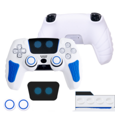 30주년 기념 그레이 컬러 실리콘 커버 케이스 슬리브 PS5/Slim/Pro 컨트롤러용 썸스틱 보호 포함, 04 Robot, 1개
