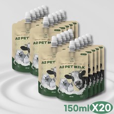 채릇채릇 프리미엄 A2 펫밀크 150ml 20개 강아지 고양이 우유 목장직영 당일생산 락토프리 A2우유 저온살균