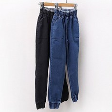 쏠트 워싱 조거핏 데님 팬츠 1118320S 빅사이즈 여성