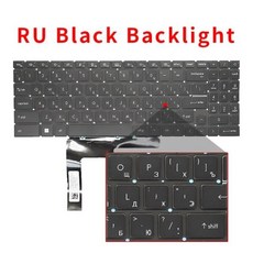 MSI 카타나 노트북 키보드 백라이트 미국 러시아어 GF66 11SC MS-1582 신제품, 06 RU Black Backlit, 1개