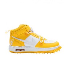 [정품] Nike 나이키 x 오프화이트 에어포스 1 미드 SP 레더 바시티 메이즈 Nike x Off-White Air Force 1 Mid SP Leather Varsity Ma