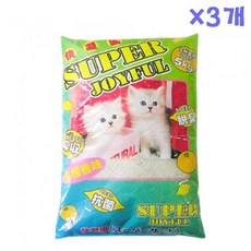 슈퍼조이풀 모래 5kg X 3개 레몬향 고양이모래 배변