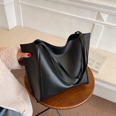 큰귀멍멍 비건 여성 가죽 숄더백 데일리 토트백