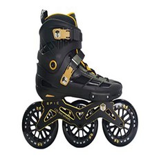 Epic Skates 125mm Engage 3-Wheel Inline Speed Skates Black/Gold Adult 12 Epic Skates 125mm Engage, 1