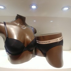 코데즈컴바인이너웨어 골드 아웃밴드 베이직 퓨징 브라 햄팬티 세트 (골드) 커플 상품