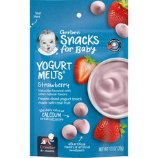 Gerber Yogurt Melts 8개월 이상 딸기 28g(1.0oz) Gerber (거버), 1개, 28g