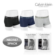 캘빈클라인 언더웨어 캘빈클라인 모달 남성 드로즈 NB3187 3장 SET