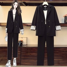 여자코디 플러스 사이즈 여성 봄 겨울 new 지방 세트
