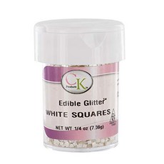 Edible Glitter White Squares by CK 식용 반짝이 흰색 사각형 by CK, 1