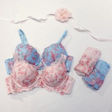 [엔터식스]솔브 솔브 플라워나염 레이스 몰드 브라 햄팬티세트 E컵세트SBRD103E SPTD103H