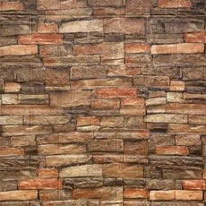 Yutianli 7mm 두께 충돌 방지 셀프 접착 3D 벽 패널 필 앤 스틱 10팩 57 Sq.Ft 앤티크 폼 월 Faux Brick Wall Panel Stone for Bedr, 10, Style a